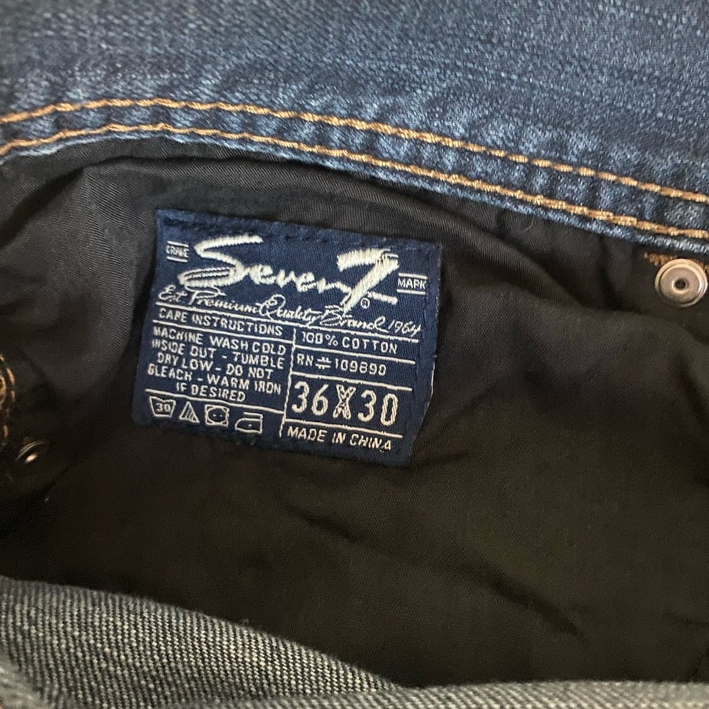 Seven 7 Men's ULTIMATE CLASSIC STRAIGHT FIT 5 pocket jeans blue 36X30 - Picture 3 of 10